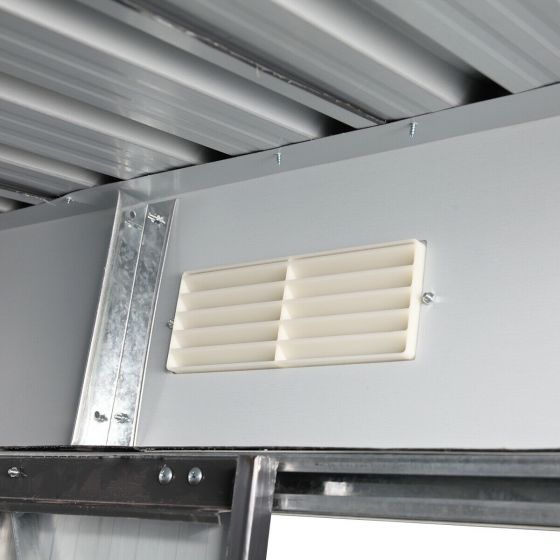 6x5 ft Steel Storage Shed (Wood Color) - Sheds For Space