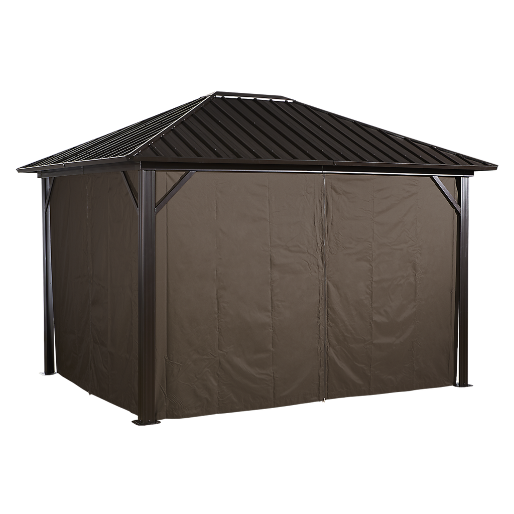 Curtains for Genova Gazebo, 10x10, 10x12, 10x14, 12x12, 12x16 (Gazebo Not Included) - Sheds For Space