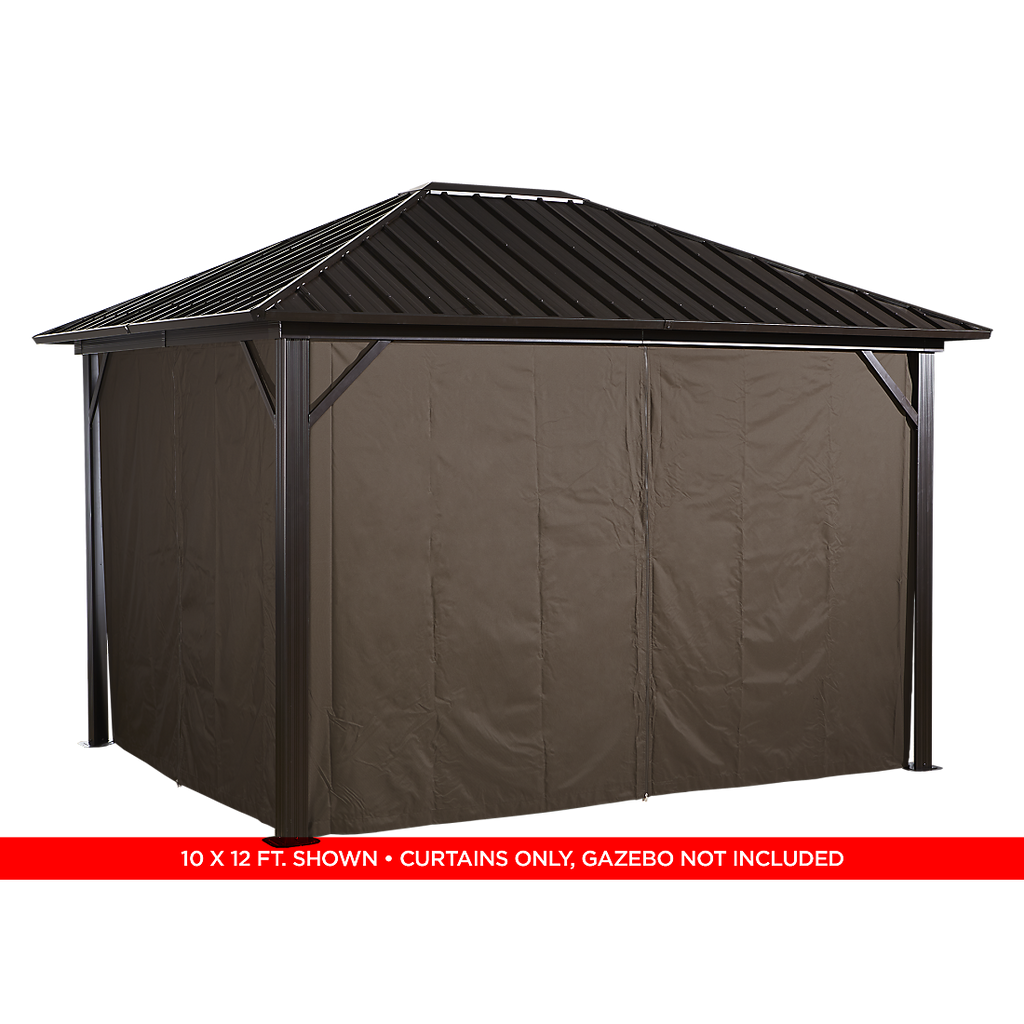 Curtains for Genova Gazebo, 10x10, 10x12, 10x14, 12x12, 12x16 (Gazebo Not Included) - Sheds For Space