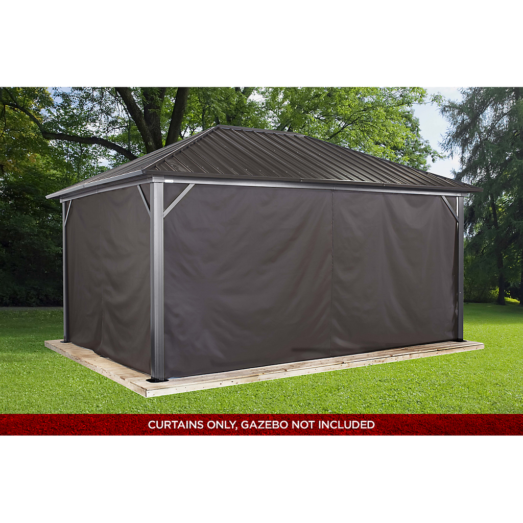 Curtains for Genova Gazebo, 10x10, 10x12, 10x14, 12x12, 12x16 (Gazebo Not Included) - Sheds For Space