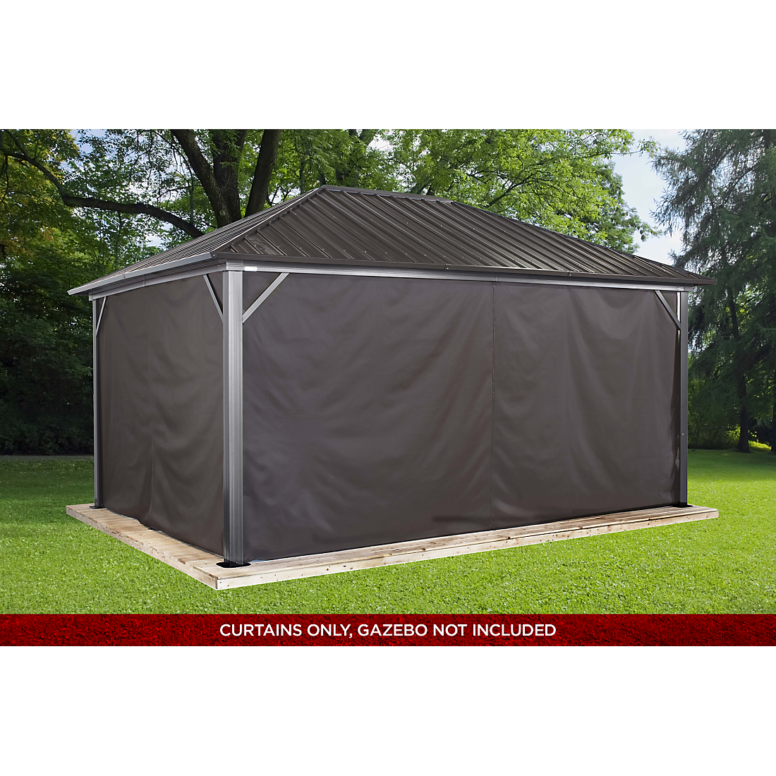 Curtains for Genova Gazebo, 10x10, 10x12, 10x14, 12x12, 12x16 (Gazebo Not Included) - Sheds For Space