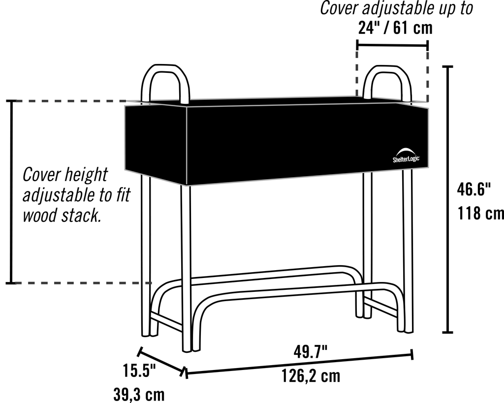 HD Firewood Rack with Cover 4 ft. - Sheds For Space