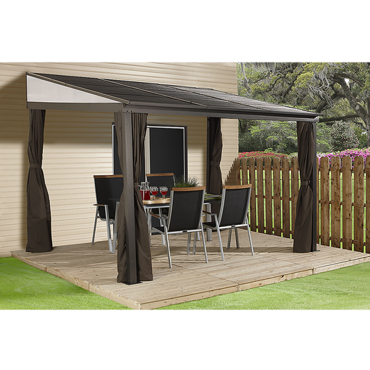 Portland Wall-Mounted Hardtop Gazebo 10x12 and 10x14 - Sheds For Space