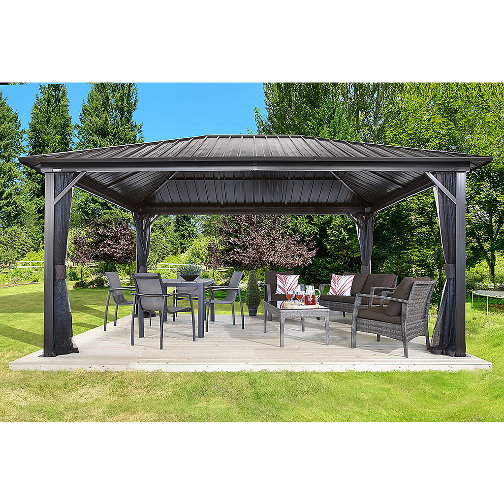 Genova Hardtop Gazebo, 10x10, 10x12, 10x14, 12x14, 12x16 - Sheds For Space