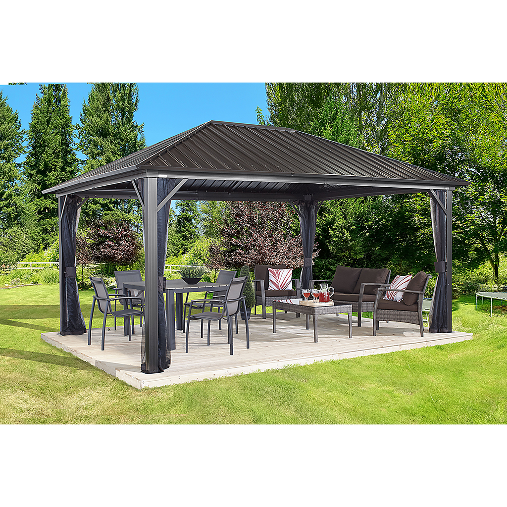 Genova Hardtop Gazebo, 10x10, 10x12, 10x14, 12x14, 12x16 - Sheds For Space