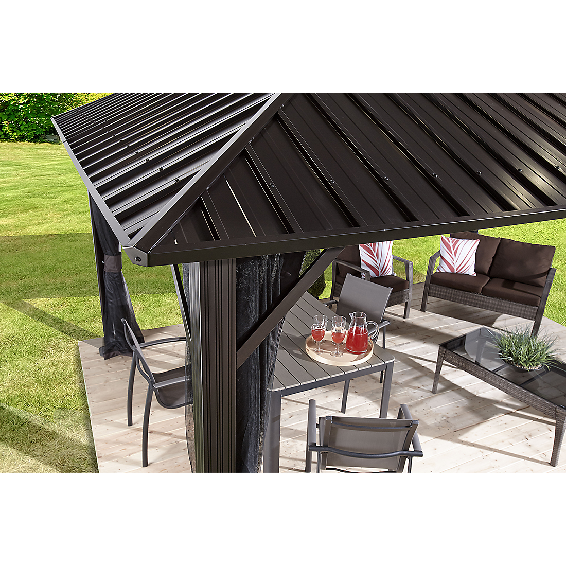 Genova Hardtop Gazebo, 10x10, 10x12, 10x14, 12x14, 12x16 - Sheds For Space