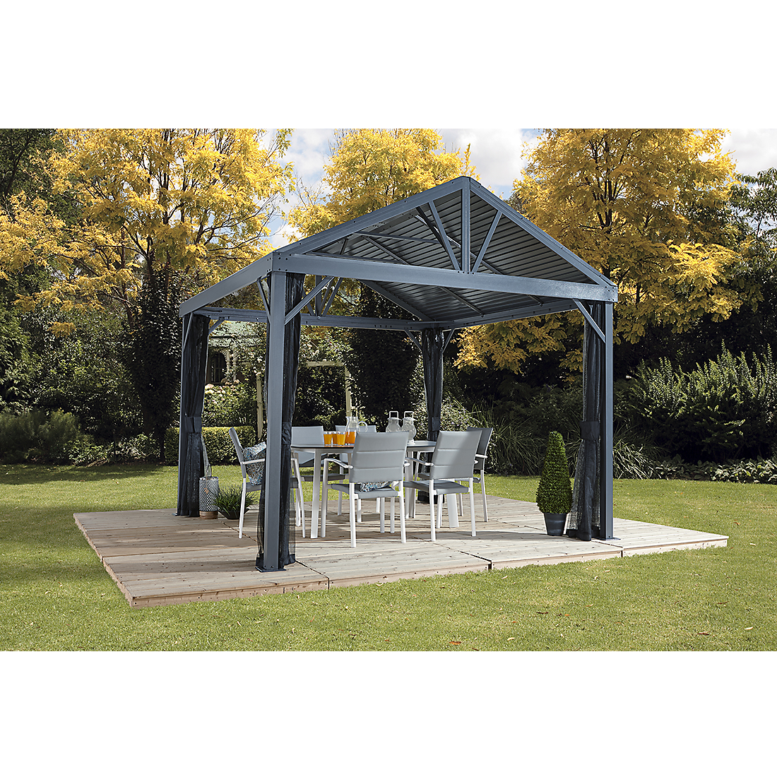 Sanibel I Hardtop Gazebo 8x8 and 10x10 - Sheds For Space