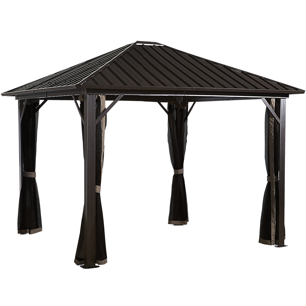 Genova Hardtop Gazebo, 10x10, 10x12, 10x14, 12x14, 12x16 - Sheds For Space