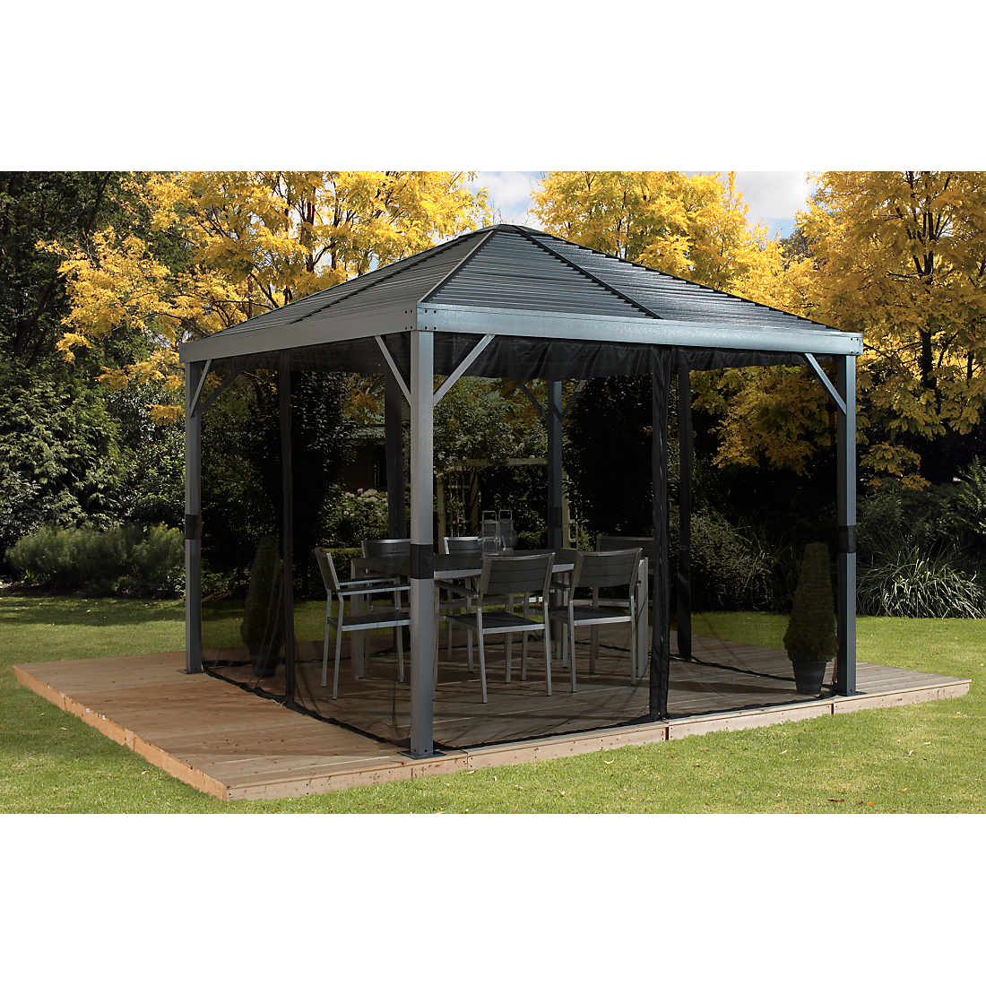 Sanibel Hardtop Gazebo 8' x 8' and 10' x 10' - Sheds For Space