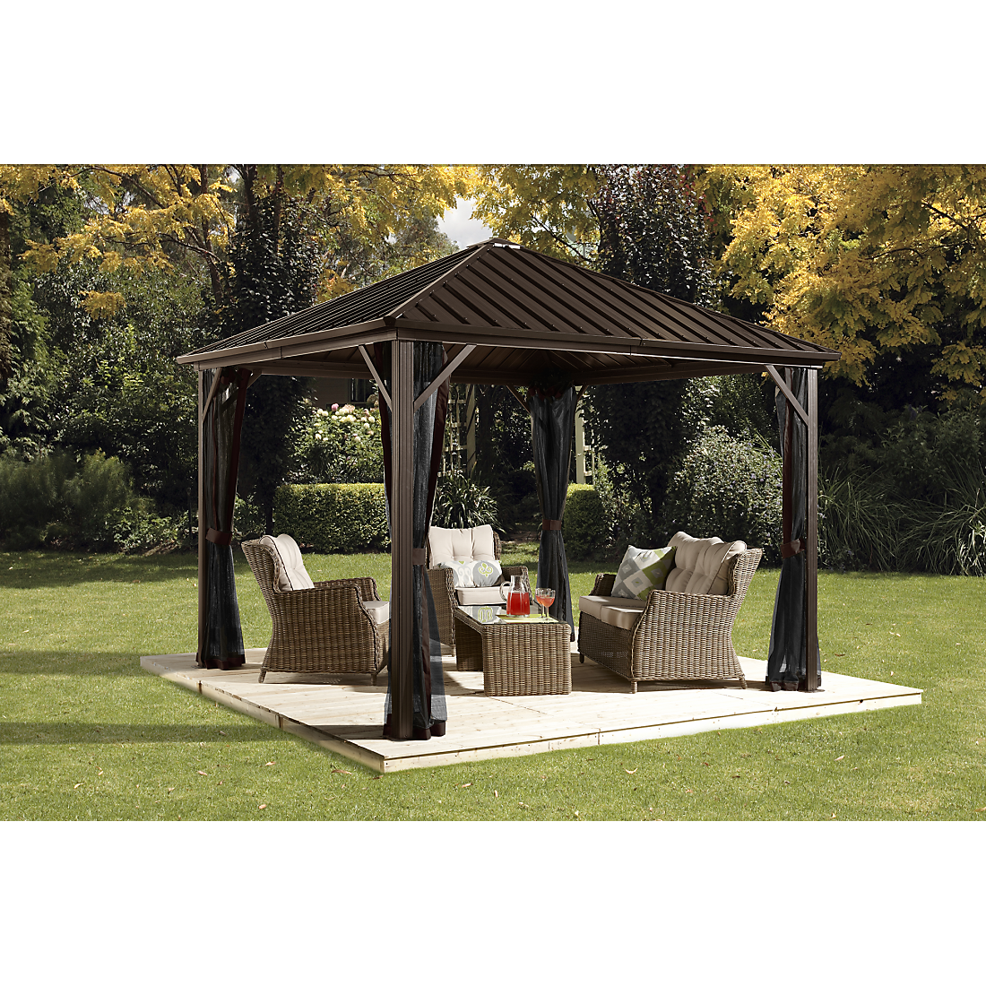 Dakota Hardtop Gazebo 8x8, 10x10, and 10x12 - Sheds For Space