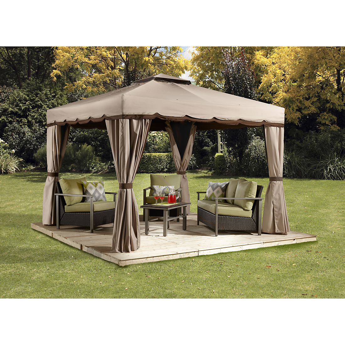 Roma "Soft Top" Gazebo 10x10 and 10x12 ft. - Sheds For Space