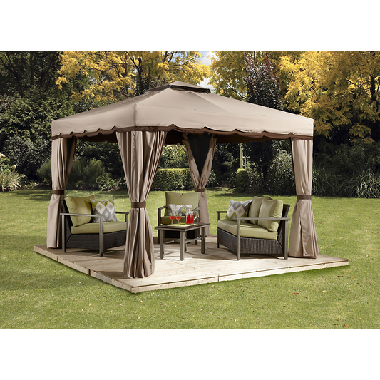 Roma "Soft Top" Gazebo 10x10 and 10x12 ft. - Sheds For Space