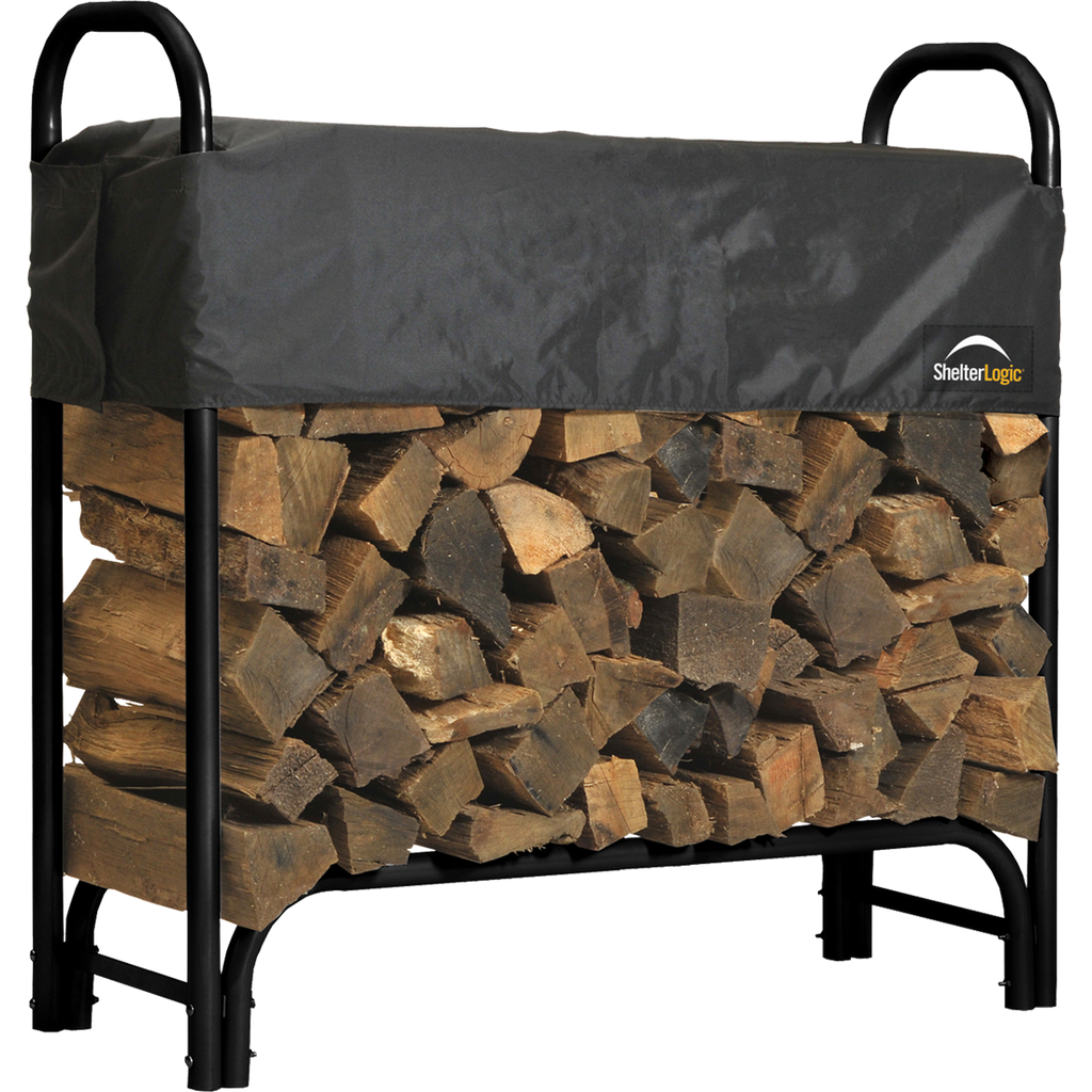 HD Firewood Rack with Cover 4 ft. - Sheds For Space