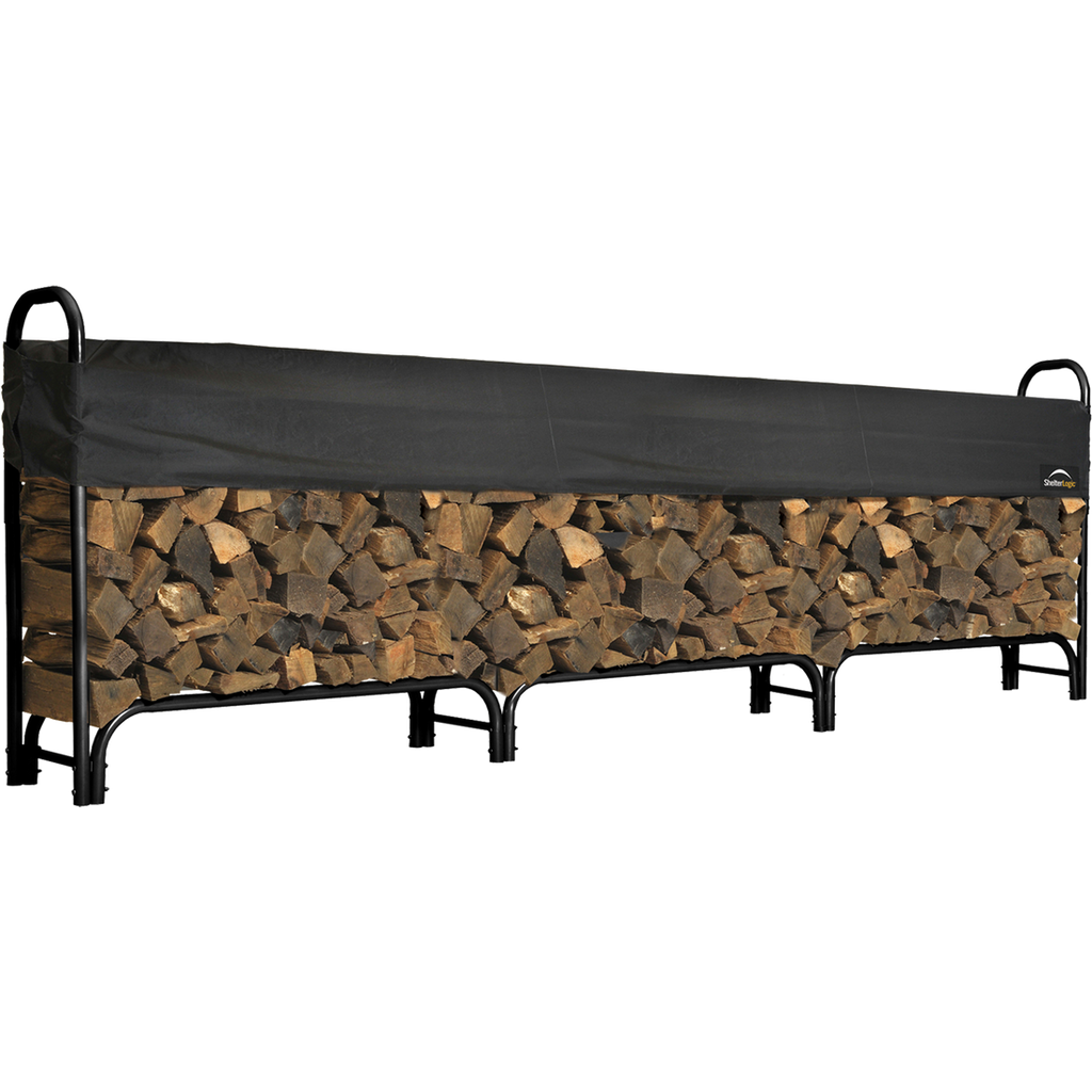 HD Firewood Rack with Cover 12 ft. - Sheds For Space