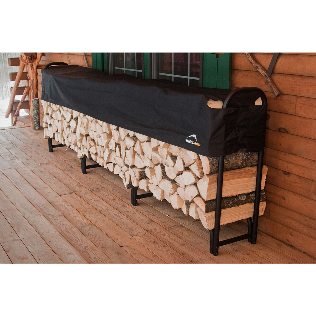 HD Firewood Rack with Cover 12 ft. - Sheds For Space