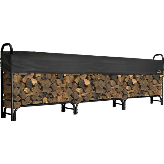 HD Firewood Rack with Cover 12 ft. - Sheds For Space