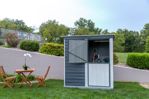 Arrow Shed-in-a-Box™ Steel Storage Shed 6' Width x 4' Depth - Sheds For Space