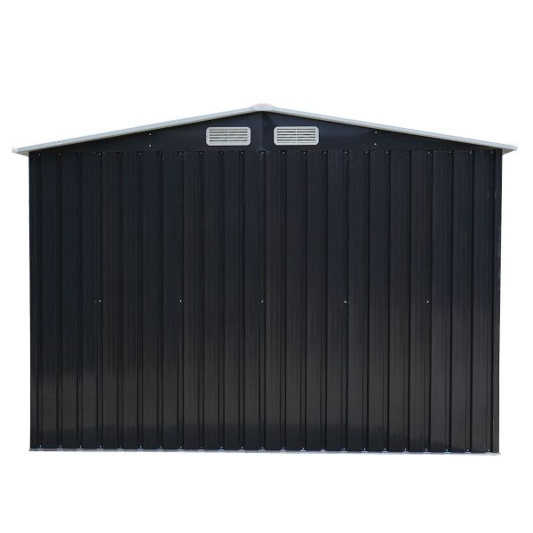 Metal Outdoor Storage Shed - Deep Gray (8' Width x 6' Depth) - Sheds For Space