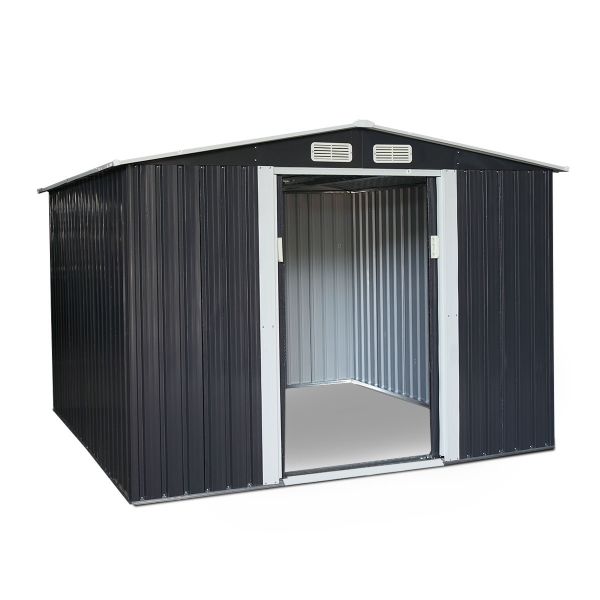 Metal Outdoor Storage Shed - Deep Gray (8' Width x 6' Depth) - Sheds For Space