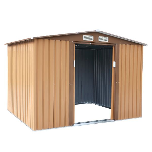 Metal Storage Shed - Coffee Brown (8' Width x 6' Depth) - Sheds For Space