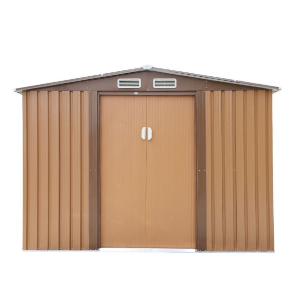 Metal Storage Shed - Coffee Brown (8' Width x 6' Depth) - Sheds For Space