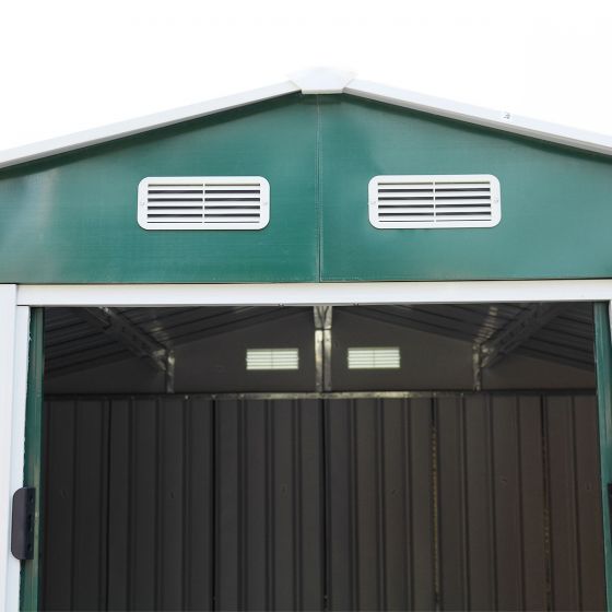 9 x 6 ft Metal Ventilated Storage Shed (Green or Gray) - Sheds For Space