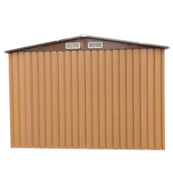 Metal Outdoor Storage Shed - Coffee Brown (8' Width x 8' Depth) - Sheds For Space