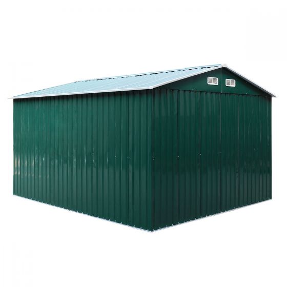 9 x 10 ft Heavy Duty Steel Storage Shed (Green) - Sheds For Space