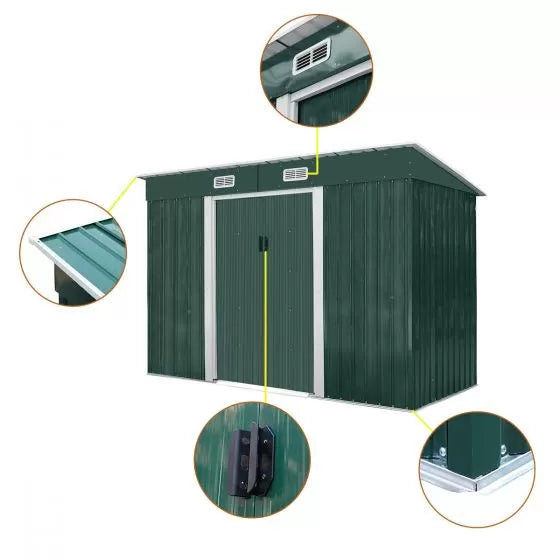 Metal Outdoor Storage Shed - (9' Width x 4' Depth) - Sheds For Space