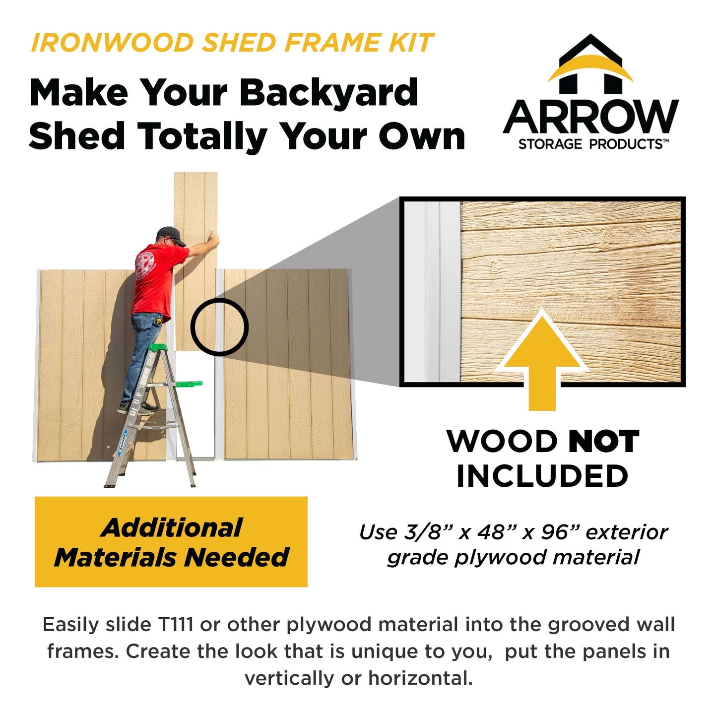 Ironwood Shed Frame Kit 10' Width x 8' Depth - Sheds For Space