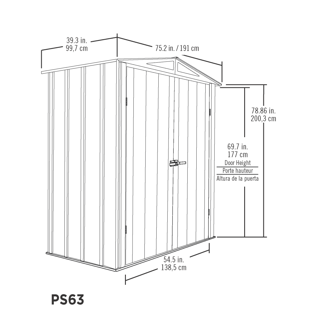 Spacemaker Patio Steel Storage Shed, 6' Width x 3' Depth - Sheds For Space