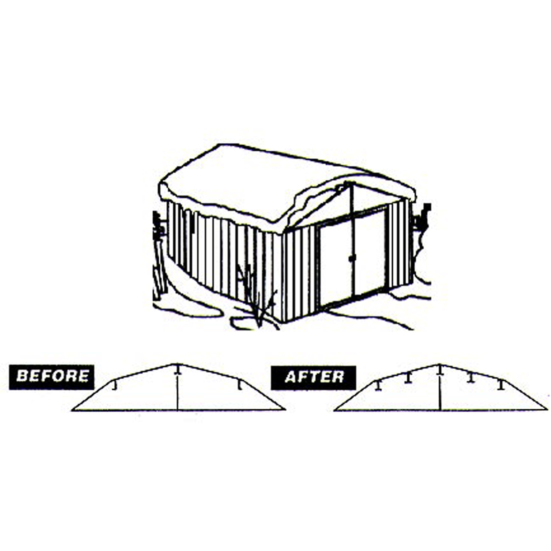 Roof Strengthening Kit for Arrow Sheds 6 x 5 and 8 x 6 - Sheds For Space